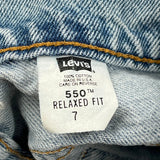 Levis Denim Shorts - 27W UK 8 Light Wash Cotton