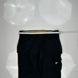 Cat Cargo Pants - 38W 32L Black Cotton Blend