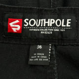 Southpole Cargo Shorts - 36W 12L Black Cotton
