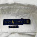 Ralph Lauren Short Sleeve Shirt - Large White Cotton