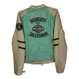 Restless Spirit Harley Davidson Graphic Leather Jacket - Medium Beige Leather