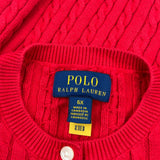 Age 6 Polo By Ralph Lauren Cardigan - XS Red Cotton