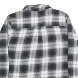 WOOLRICH Mens Black & White Check Shirt XL Button-Down Collar Long Sleeve Cotton