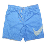 NIKE Mens Shorts Blue M W34 Sports Logo Casual Drawstring Lightweight
