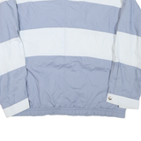 Mens Blue & White Colourblock Zip Jacket M Polyester Blend Casual Outerwear
