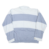 Mens Blue & White Colourblock Zip Jacket M Polyester Blend Casual Outerwear