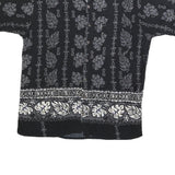 PINEAPPLE CONNECTIONS Mens Black & Grey Hawaiian Shirt XL Cotton Blend Casual