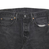 LEVI'S Womens Black Denim Cut-Off Shorts M W32 Classic Casual Summer Style