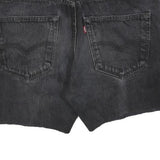 LEVI'S Womens Black Denim Cut-Off Shorts M W32 Classic Casual Summer Style