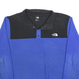 THE NORTH FACE Mens Blue & Black Pullover Plain Crew Neck Basic Knit XL Fleece