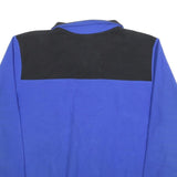 THE NORTH FACE Mens Blue & Black Pullover Plain Crew Neck Basic Knit XL Fleece