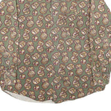 DUCKS UNLIMITED Mens Green Brown Printed Cotton Shirt M Hunting Outdoor Style