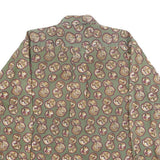 DUCKS UNLIMITED Mens Green Brown Printed Cotton Shirt M Hunting Outdoor Style