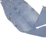 DICKIES Mens Blue Denim Dungarees Loose Cotton L W40 L30 Workwear Pockets