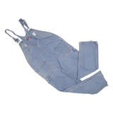 DICKIES Mens Blue Denim Dungarees Loose Cotton L W40 L30 Workwear Pockets