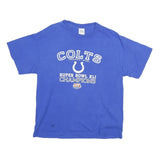 DELTA Mens Blue Colts Super Bowl XLI Champions Graphic T-Shirt L Crew Neck Short