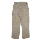CARHARTT Mens Jeans Beige Relaxed Straight Denim Fair W31 L33 Workwear Durable