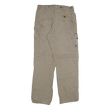 CARHARTT Mens Jeans Beige Relaxed Straight Denim Fair W31 L33 Workwear Durable