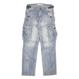 CONUS Mens Jeans Blue Regular Cargo Denim Light W28 L31 Workwear Utility