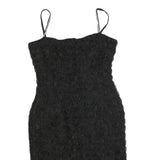 MARENE Womens Black Sheath Polyester Blend Dress M Sleeveless Spaghetti Strap