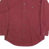 CHAPS RALPH LAUREN Mens Maroon Cotton Shirt M Classic Button Down Pocket