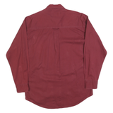 CHAPS RALPH LAUREN Mens Maroon Cotton Shirt M Classic Button Down Pocket