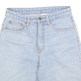 GARRY Womens Denim Blue Casual Shorts S W28 Relaxed Fit Cotton Blend