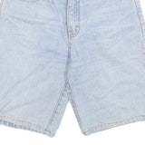 GARRY Womens Denim Blue Casual Shorts S W28 Relaxed Fit Cotton Blend