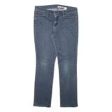 DKNY Womens Blue Regular Fit Straight Denim Jeans W32 L32 Zip Cotton Blend