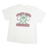 GILDAN Mens White Oakland Champions Graphic T-Shirt XL Short Sleeve Crew Neck