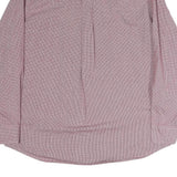 CHAPS Mens Red & White Check Shirt M Button Down Collar Long Sleeve Cotton