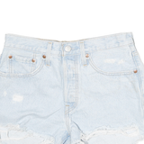 LEVI'S Womens Shorts Blue Denim Casual Distressed M W28 Summer Wear