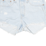 LEVI'S Womens Shorts Blue Denim Casual Distressed M W28 Summer Wear