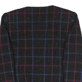 JOAN LESLIE Womens Black & Blue & Purple Checked Blazer Jacket UK 6 Polyester