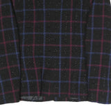 JOAN LESLIE Womens Black & Blue & Purple Checked Blazer Jacket UK 6 Polyester