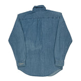 Mickey Mouse Embroidery Disney Cartoon Denim Shirt - Small Blue Cotton