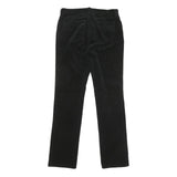 CHAPS Womens Black Slim Straight Cotton Blend Trousers W30 L31 Zip Pockets