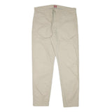 LEVI'S Mens Cotton Blend Beige Slim Tapered Trousers W36 L30 Casual Zip Closure