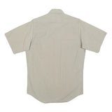 WOOLRICH Mens Beige Cotton Blend Short Sleeve Shirt M Casual Utility Workwear