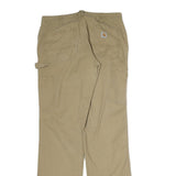 CARHARTT Mens Cotton Beige Regular Fit Straight Leg Trousers W30 L32 Workwear