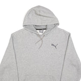 PUMA Mens Grey Hoodie XL Cotton Blend Pullover Sweatshirt Lightweight