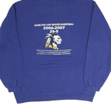 SPORTTEK Mens Blue Hamilton Basketball Pullover Hoodie L Cotton Printed Graphic