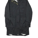 THE NORTH FACE Mens Black Jacket S Polyester Blend Plain Hooded Zip Outdoor