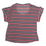MAX & CO Womens Multicolour Striped Basic Short Sleeve Round Neck Top L Casual
