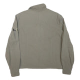 JACK WOLFSKIN Mens Grey Cotton Blend Outdoor Jacket M Zip Comfort Fit