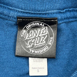 Santa Cruz Spellout T-Shirt - Small Blue Cotton