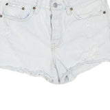LEVI'S Womens Shorts Blue Casual Cut-Off Distressed S W28 Summer Denim