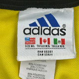 Made In USA Adidas Long Sleeve Football Shirt - XL Yellow Polyester