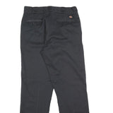 DICKIES Mens Cotton Blend Black Regular Fit Straight Leg Trousers W30 L30