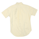 RALPH LAUREN Mens Cream Short Sleeve Cotton Blend Shirt S Classic Button Down